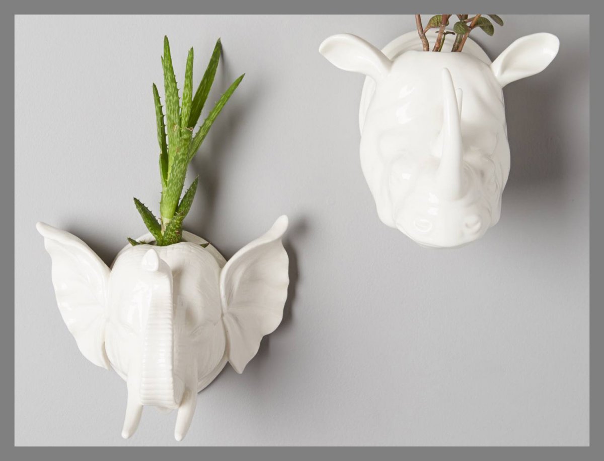 animal-head-wall-planters
