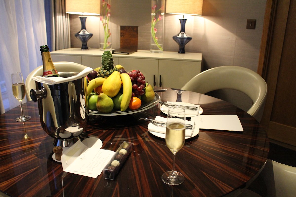 a-bottle-of-laurent-perrier-champagne-fresh-fruit-and-chocolates-awaited-us-on-arrival