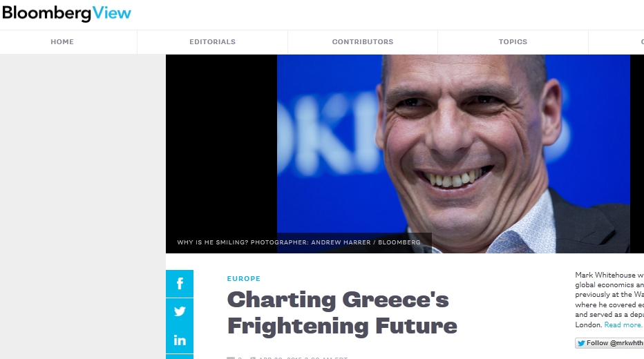 Bloomberg View: Στα 62 δισ. ευρώ οι εκροές καταθέσεων μέσα σε έξι μήνες ...