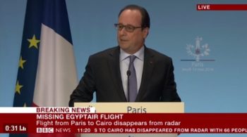 Ολάντ: «Δυστυχώς τα στοιχεία δείχνουν ότι το αεροσκάφος της EgyptAir συνετρίβη»