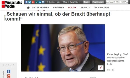 Ρέγκλινγκ: Το Brexit είναι μια «μακρά διαδικασία» – Πολλά μπορεί να γίνουν στο μεταξύ