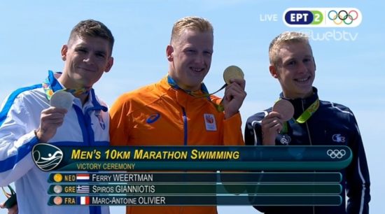 Στο φωτο φίνις έχασε το χρυσό μετάλλιο ο Σπύρος Γιαννιώτης στα 10 χλμ ανοικτής θαλάσσης