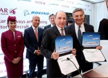 BOEING και QATAR Airways ανακοινώνουν συμφωνία για παραγγελία 30 b787-9 dreamliner και 10 b777-300 er