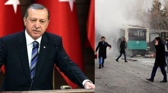 Toυς Κούρδους του PKK κατηγορεί ο Ερντογάν για το μακελειό στην Καισάρεια