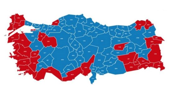 «Δύο» Τουρκίες αναδεικνύει ο εκλογικός χάρτης