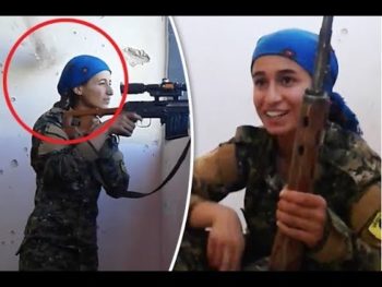 Σοκ: Γυναίκα-σκοπευτής γλυτώνει για εκατοστά από σφαίρα του ΙΚ