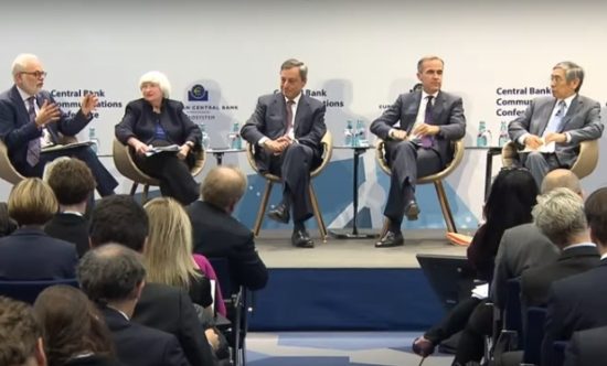 Ντράγκι, Γέλεν, Κάρνεϊ και Κουρόντα συζητούν για τη Νομισματική Πολιτική (LIVE)