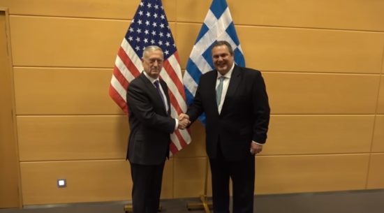 Επαφές Καμμένου με τον Αμερικανό ομόλογο του και τον γγ του ΝΑΤΟ