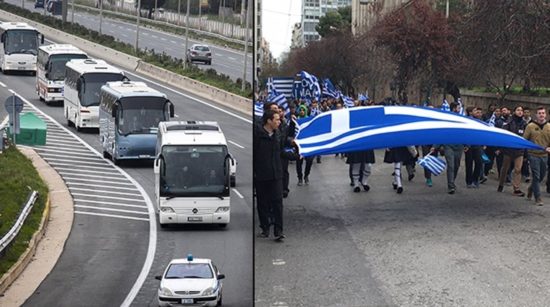Από κάθε γωνιά της Ελλάδας χιλιάδες διαδηλωτές συρρέουν στο Σύνταγμα