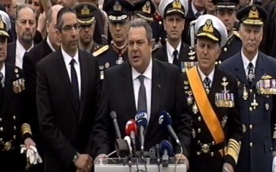 Καμμένος: Όποιος αμφισβητήσει την εθνική μας κυριαρχία θα τον συντρίψουμε