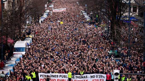 Iσπανία: Στους δρόμους οι συνταξιούχοι