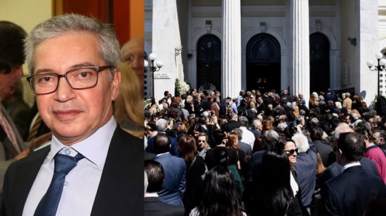 Πλήθος κόσμου στην κηδεία του Στέλιου Σκλαβενίτη