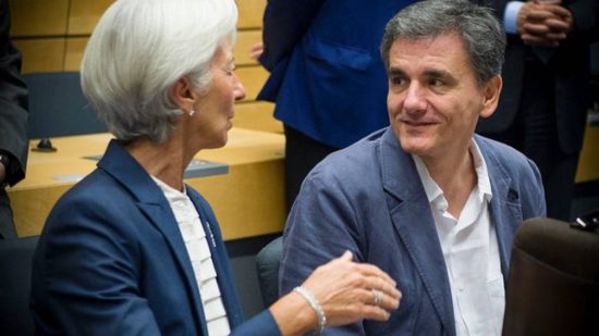 Συντάξεις, πλεονάσματα και χρέος στη συνάντηση Τσακαλώτου με Λαγκάρντ και Τόμσεν