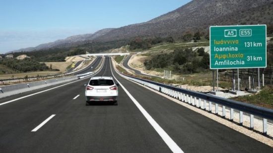 Κυκλοφοριακές ρυθμίσεις στην Ιονία Οδό λόγω εργασιών