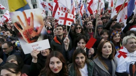 Διαδήλωσαν στη Γεωργία εναντίον του αποτελέσματος των προεδρικών εκλογών