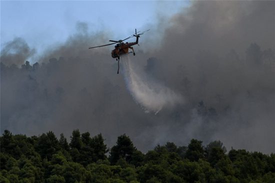 Πυρκαγιά στην Εύβοια: Σε χαράδρα της Πλατανιάς το κύριο μέτωπο