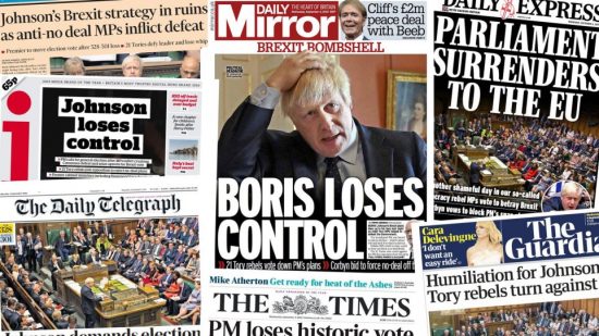 Ο βρετανικός Τύπος αποτυπώνει την πολιτική ήττα του Τζόνσον