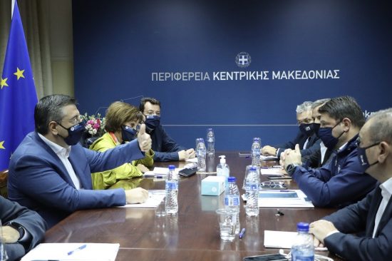 Έκτακτη σύσκεψη στην Περιφέρεια Κεντρικής Μακεδονίας για την εξέλιξη της πανδημίας του κορωνοϊού