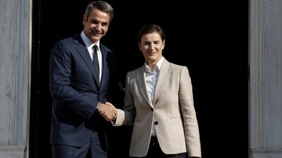 Συνάντηση Κυριάκου Μητσοτάκη με την πρωθυπουργό της Σερβίας, Ana Brnabić