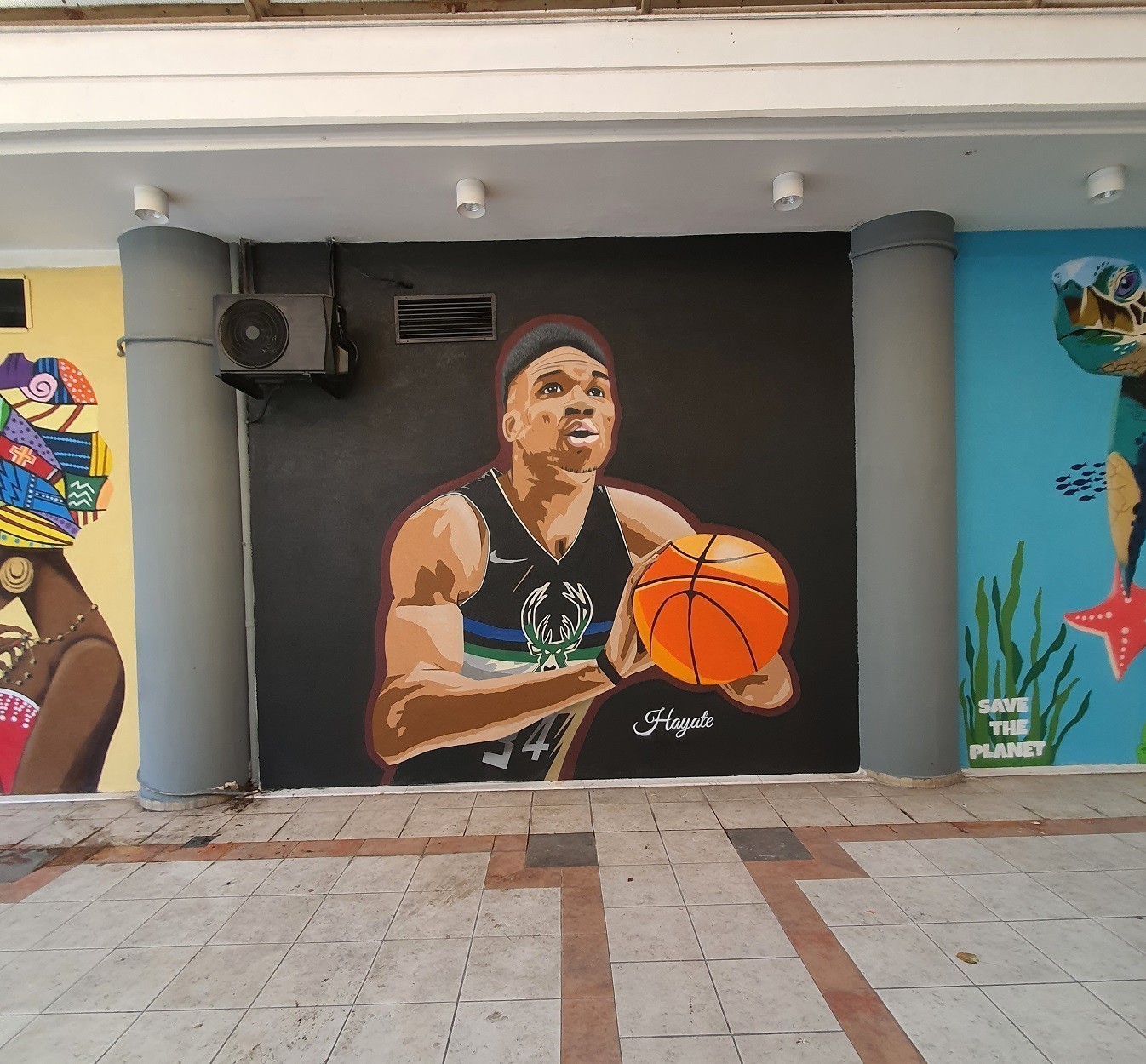 Θεσσαλονίκη: Ο Αντετοκούνμπο έγινε mural από τον street artist «Hayate»