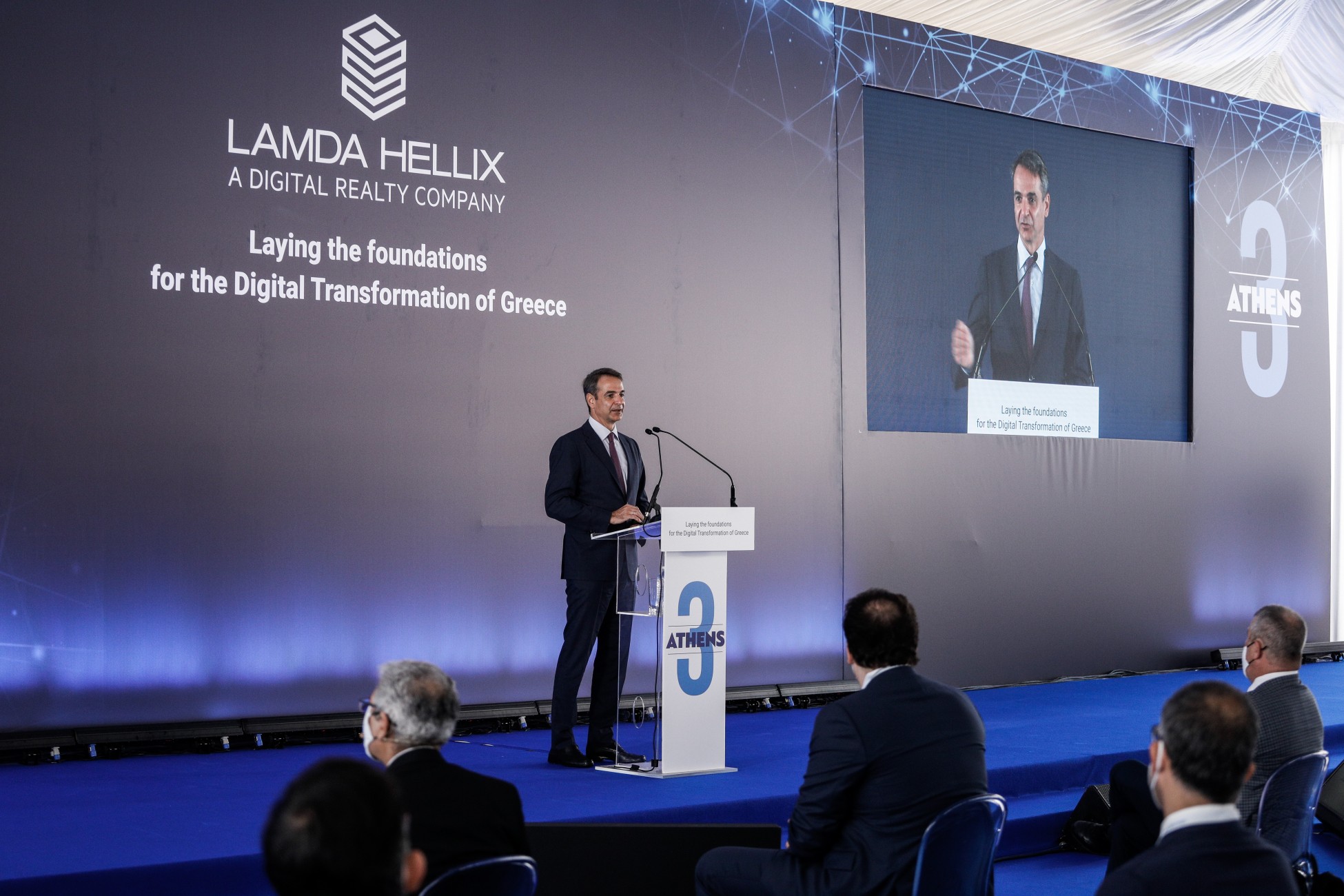 Μητσοτάκης στα εγκαίνια της Lamda Hellix: «Φιλοδοξία μας να καταστεί η Ελλάδα κόμβος μεταφοράς δεδομένων»