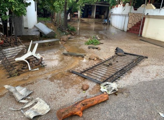 Βόρεια Εύβοια: Μεγάλες καταστροφές από την κακοκαιρία «Αθηνά»