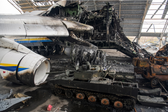 Το μεγαλύτερο αεροπλάνο του κόσμου καταστράφηκε ολοσχερώς από τους Ρώσους (pics)