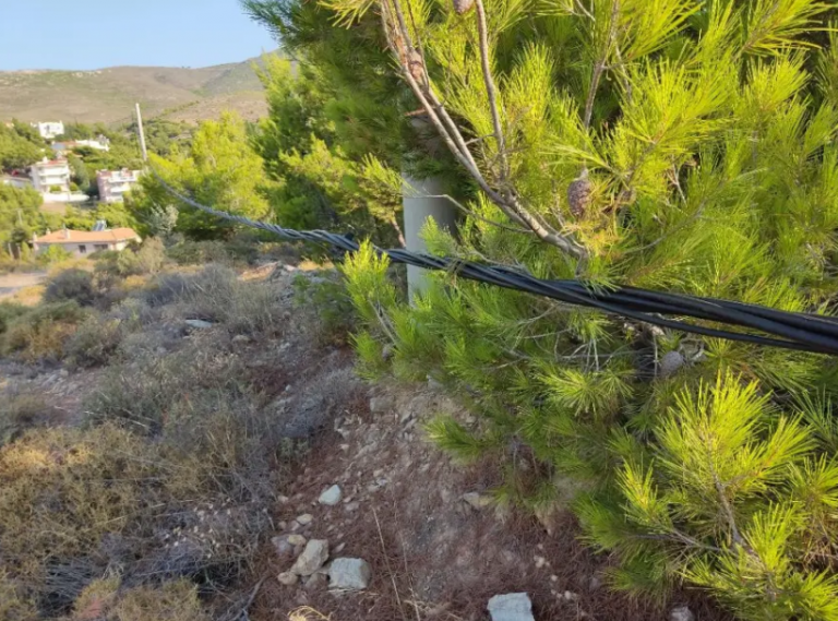 Κίνδυνος για πυρκαγιά από επικίνδυνα καλώδια στο Νταού Πεντέλης