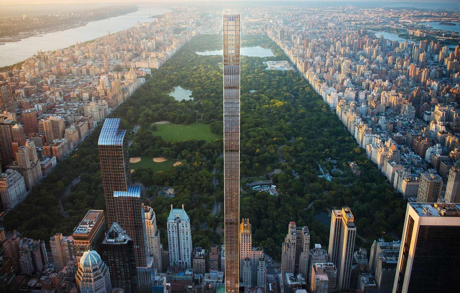 O λεπτότερος ουρανοξύστης στον κόσμο βλέπει το Central Park της Νέας Υόρκης από τα 435 μέτρα