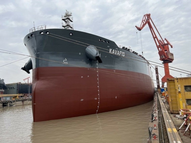 Oικ. Λαιμού: Καθελκύστηκε το Μ/Τ Kavafis, το πρώτο από τα τρία δεξαμενόπλοια που ναυπηγεί η ENESEL