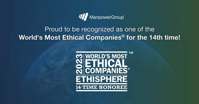 ManpowerGroup: Aναγνωρίστηκε για 14η χρονιά ως μια από τις πλέον Ηθικές Εταιρείες στον Κόσμο
