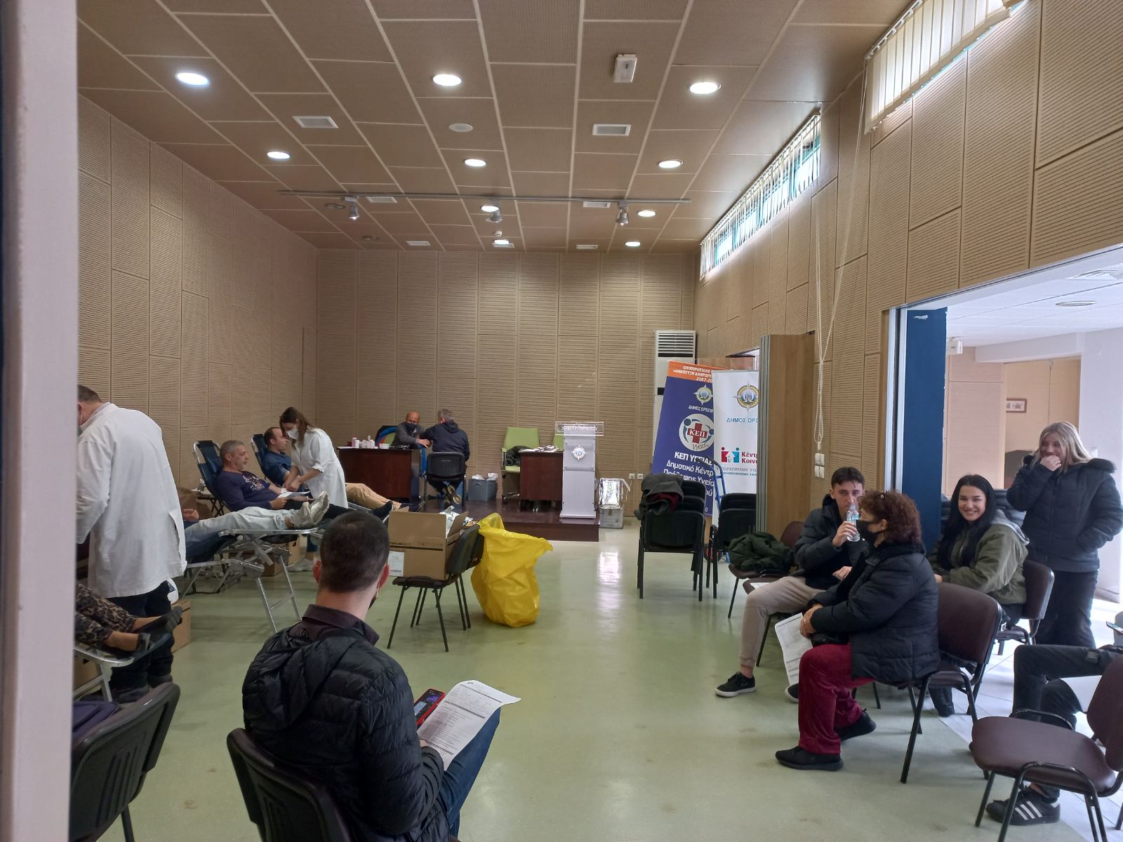 Εθελοντική αιμοδοσία από τον δήμο Ωρωπού για τους τραυματίες στα Τέμπη