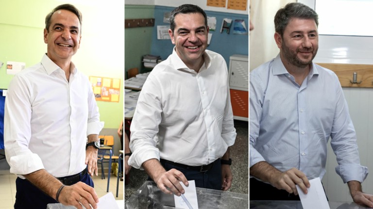 Εκλογές 2023: Ψήφισαν οι πολιτικοί αρχηγοί – Τα μηνύματα Μητσοτάκη, Τσίπρα, Ανδρουλάκη (upd)