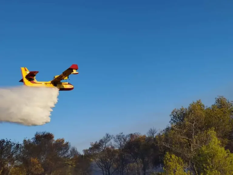 Φωτιά στο Λουτράκι – 98 πυροσβέστες και εναέρια μέσα στην κατάσβεση