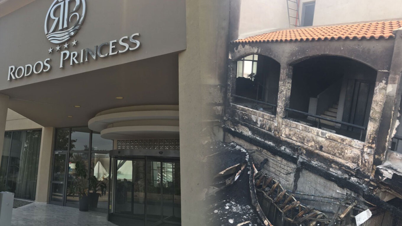 Φωτιά στη Ρόδο: Στάχτες έγινε ξενοδοχείο – Δείτε βίντεο και φωτογραφίες