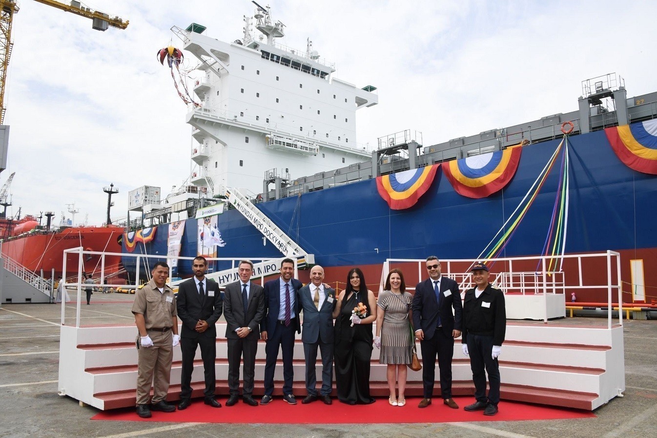 Η τελετή παράδοσης – παραλαβής του νεότευκτου container vessel «Terataki» (pics)