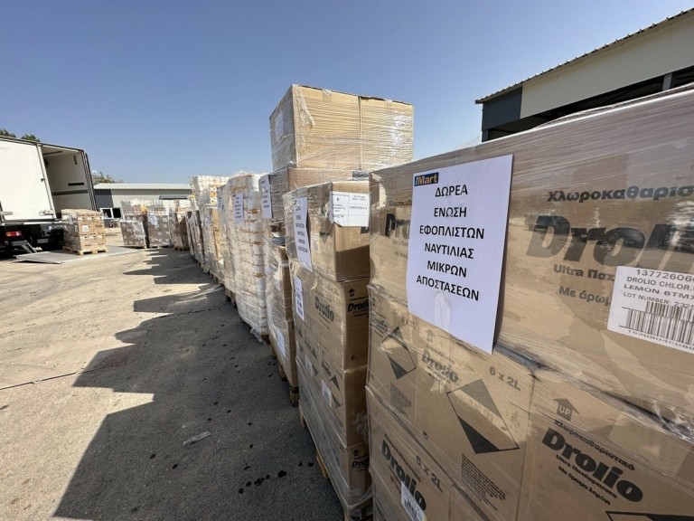 Ένωση Εφοπλιστών Ναυτιλίας Μικρών Αποστάσεων: Στο πλευρό των πλημμυροπαθών της Φαρκαδόνας (pics)