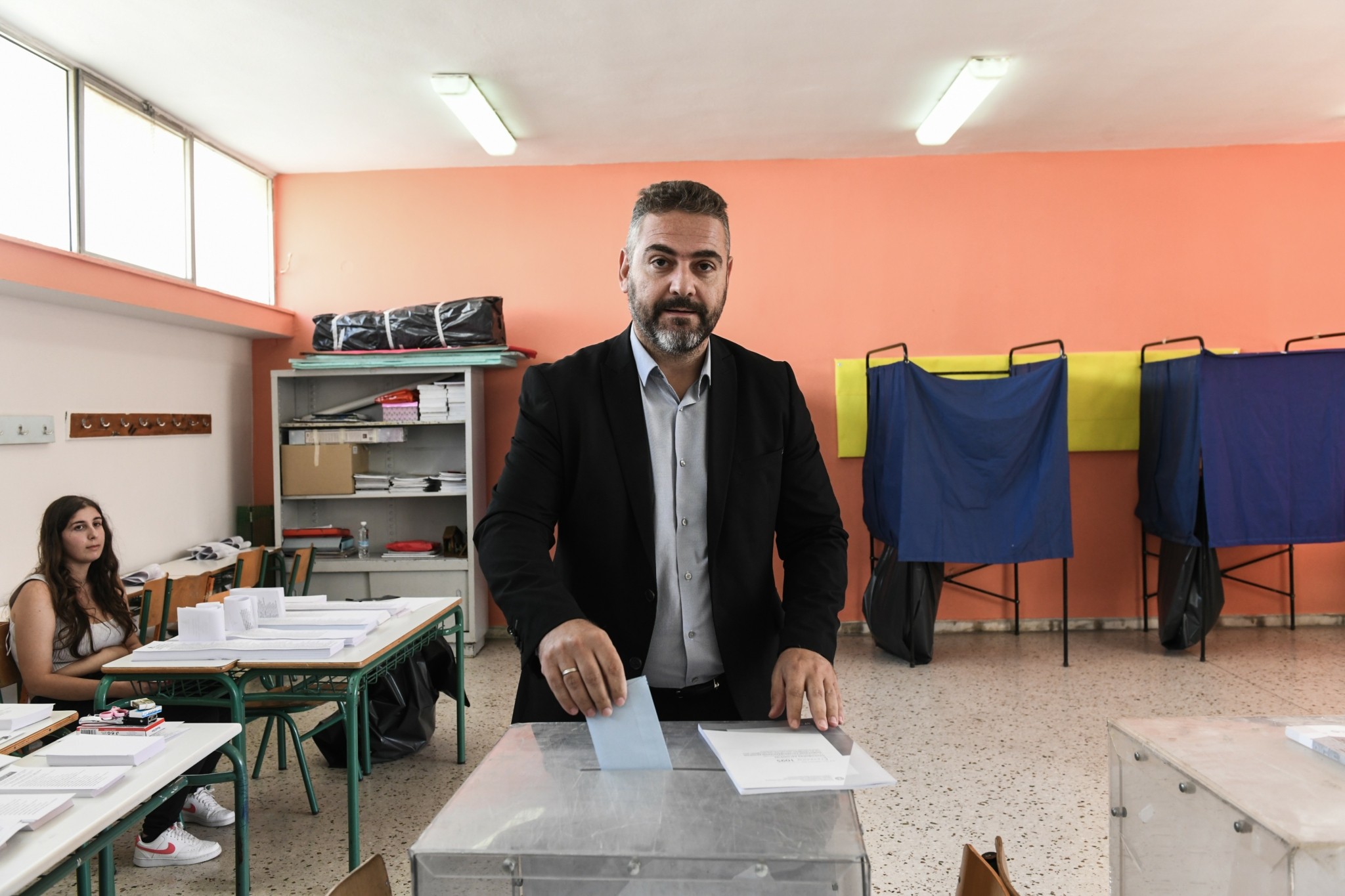 Ψήφισε ο Γ. Πρωτούλης στους Αγ. Αναργύρους