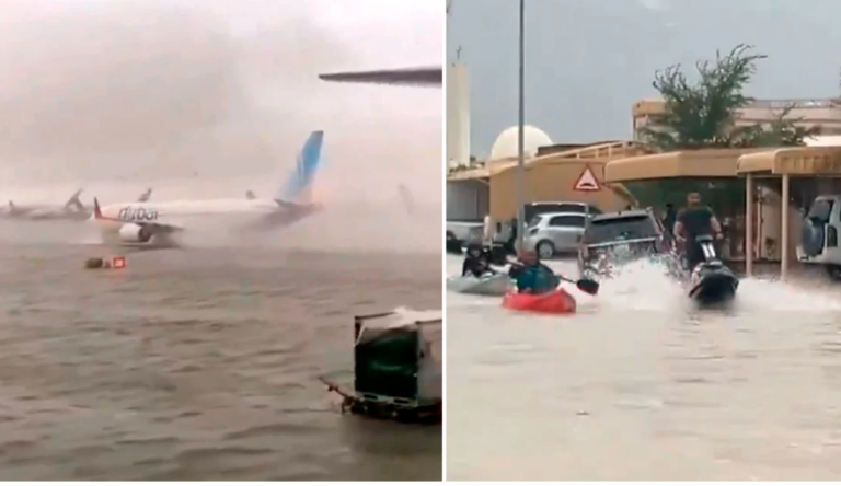 Κάτω από το νερό το Ντουμπάι μετά τις καταρρακτώδεις βροχές – Πρωτοφανείς εικόνες (tweets)