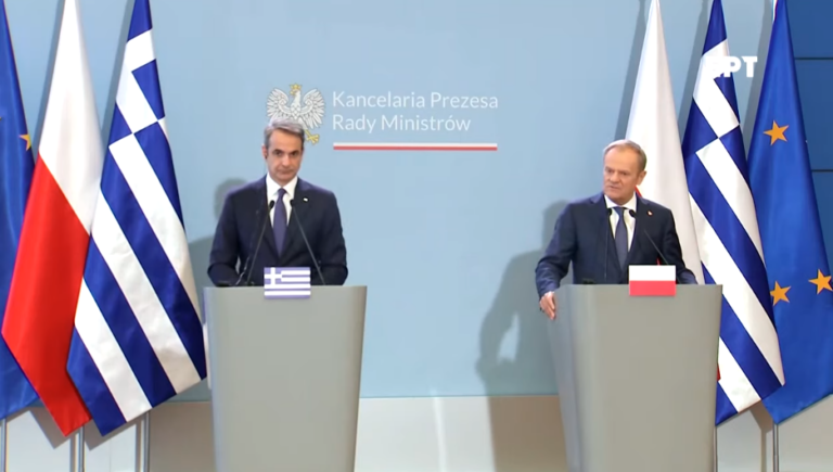 Κοινές δηλώσεις Μητσοτάκη – Τουσκ από τη Βαρσοβία: «Πρέπει να προστατεύσουμε τα σύνορά μας» (vid) (upd)