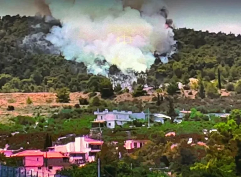 Συναγερμός για φωτιά στα Γλυκά Νερά – Μήνυμα από το 112 (pics + vid)