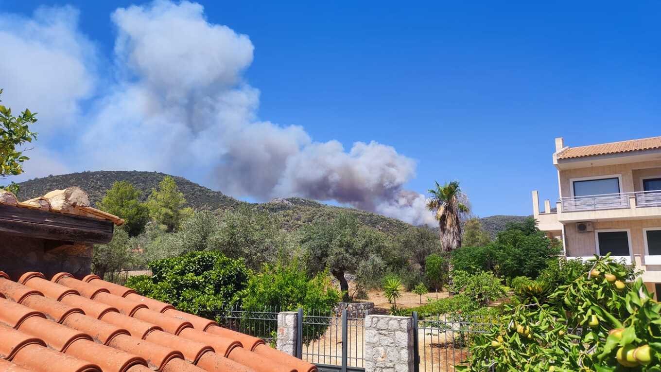Φωτιά σε δασική έκταση στο Σοφικό Κορινθίας – Κινείται προς Επίδαυρο το πύρινο μέτωπο (tweet + pic)