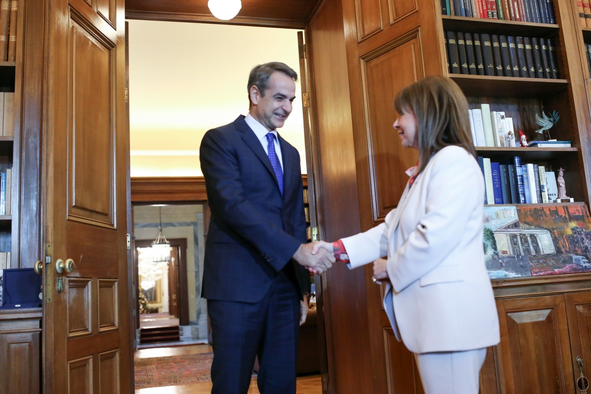 Στην Πρόεδρο της Δημοκρατίας ο Κυριάκος Μητσοτάκης