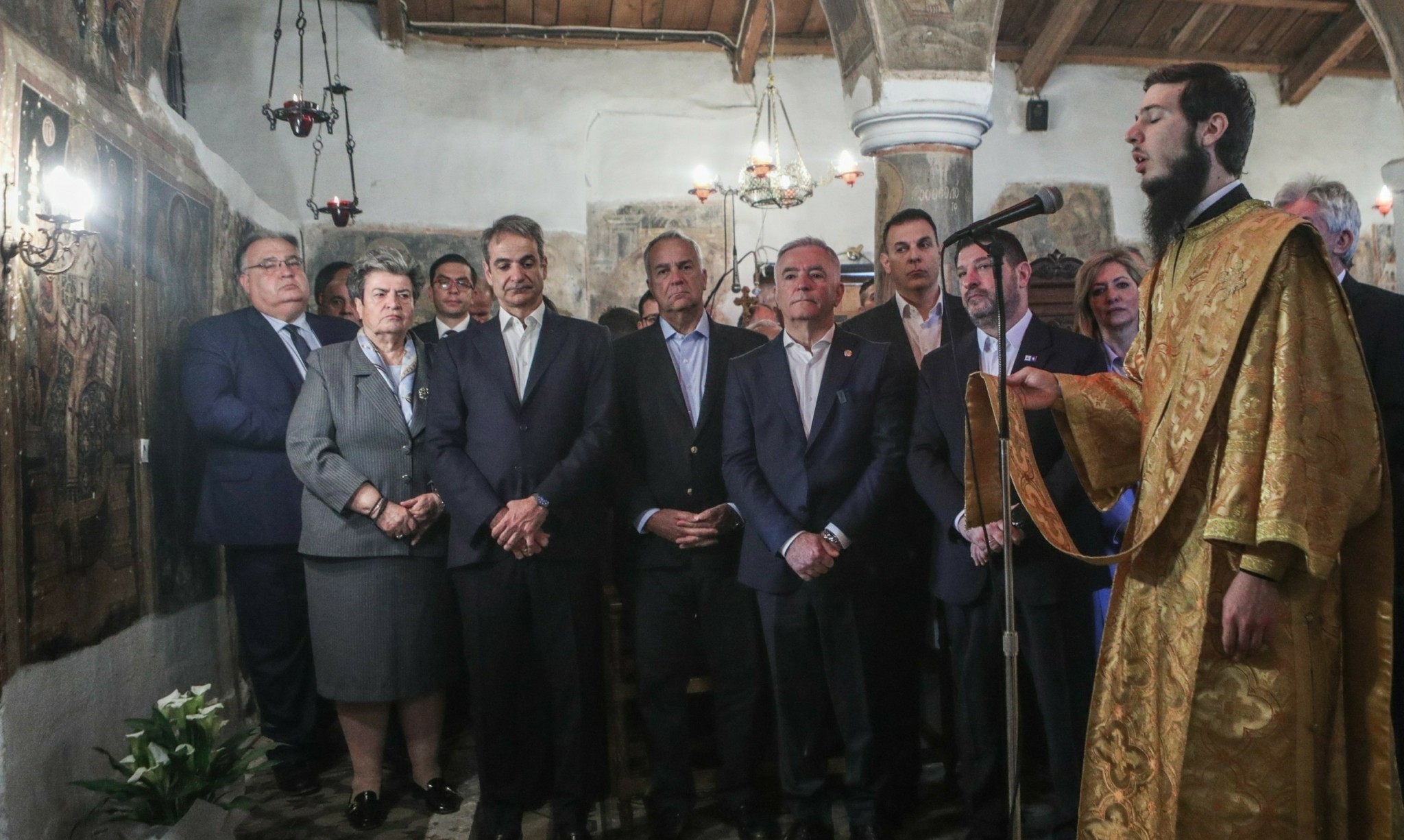 Στην Παιανία ο Κυριάκος Μητσοτάκης -Παρακολούθησε τη θεία λειτουργία και τη λιτανεία της εικόνας του Αγ. Αθανασίου (pics)