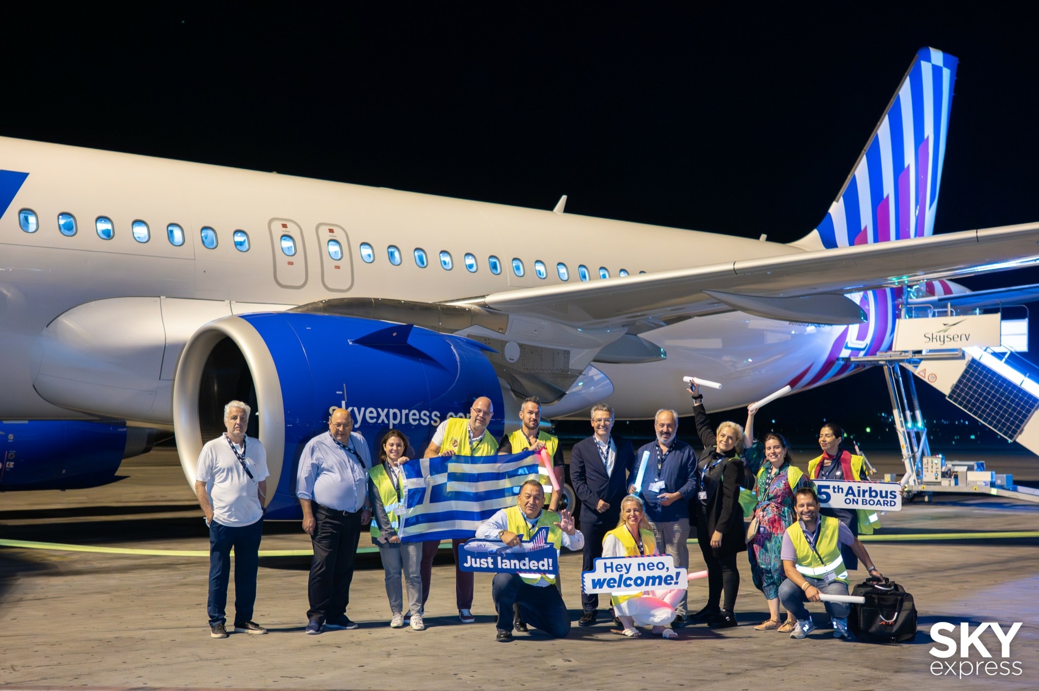 SKY express: Νέο Airbus A320neo προσγειώθηκε στην Ελλάδα (vid)