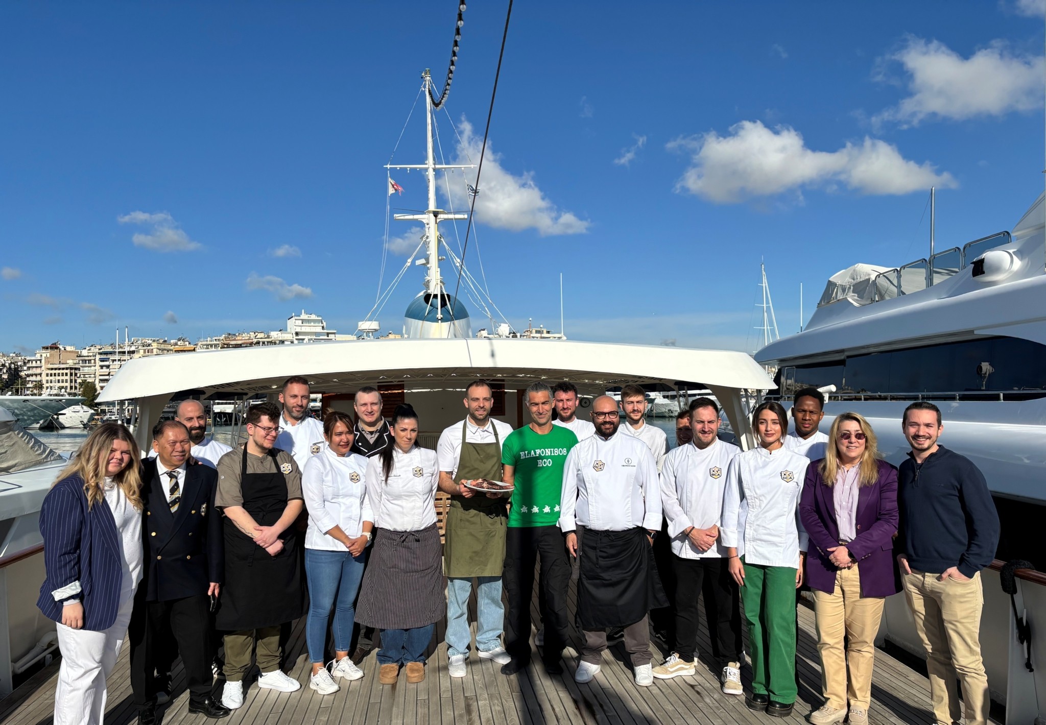 Ένα βιωματικό masterclass για τη θαλάσσια βιωσιμότητα στο M/Y Klelia 1 για τους υποτρόφους Yacht Chef του BCA College