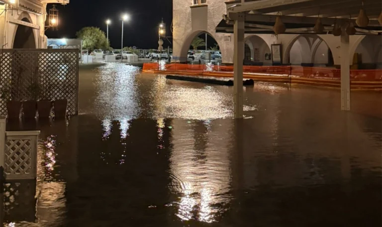 Έναν μήνα κάτω από τα νερά η Πάτμος: Σε παύση το έργο διευθέτησης ομβρίων