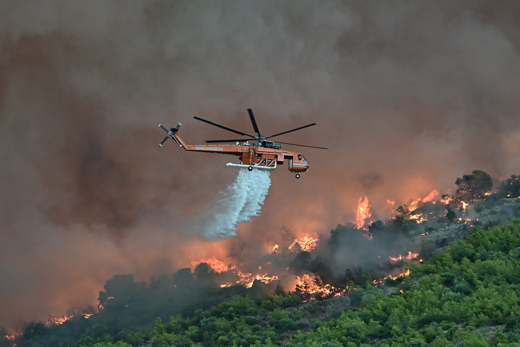 Πύρινη κόλαση στο Πόρτο Γερμενό, φουντώνει το μέτωπο στη Φωκίδα – Άνιση μάχη με τις φλόγες (pics+vid) (upd)