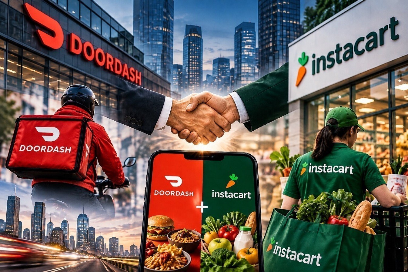 Νέο μεγάλο deal στην αγορά διανομών: Η DoorDash εξαγοράζει την Instacart έναντι 17 δισ. δολαρίων