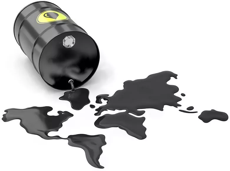 oil spill world map barrel 780